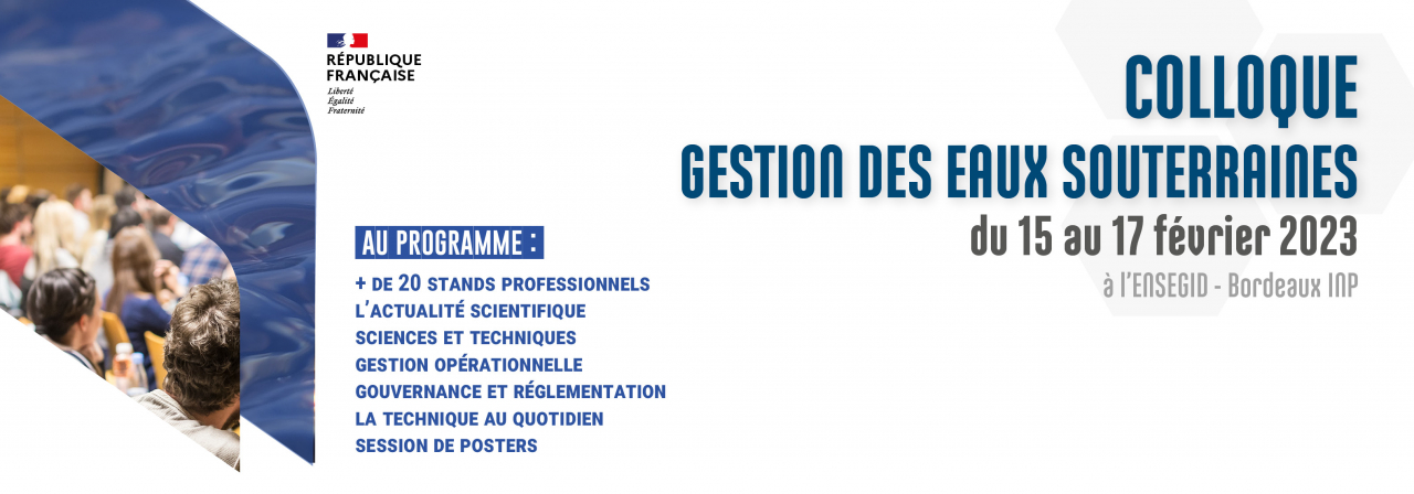 Colloque gestion des eaux souterraines Colloque gestion des eaux souterraines