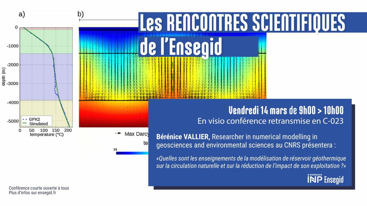 Rencontres Scientifiques de l'ENSEGID : Bérénice Vallier