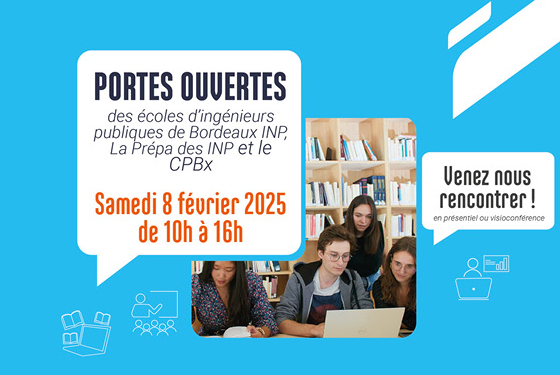 Visuel de La journée Portes ouvertes de l'ENSEGID samedi 8 février 2025 Visuel de La journée Portes ouvertes de l'ENSEGID samedi 8 février 2025